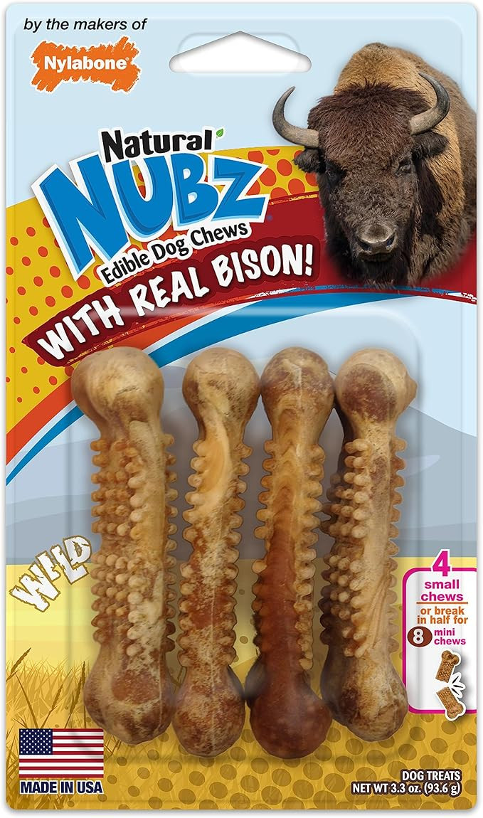Nylabone Nubz Wild Natural Dog Chew Treats for Small Dogs, Long Lasting Healthy Dog Chew Bones Ma... | Amazon (US)