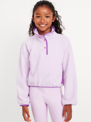 Loose Mock-Neck Performance Microfleece Top for Girls | Old Navy (US)