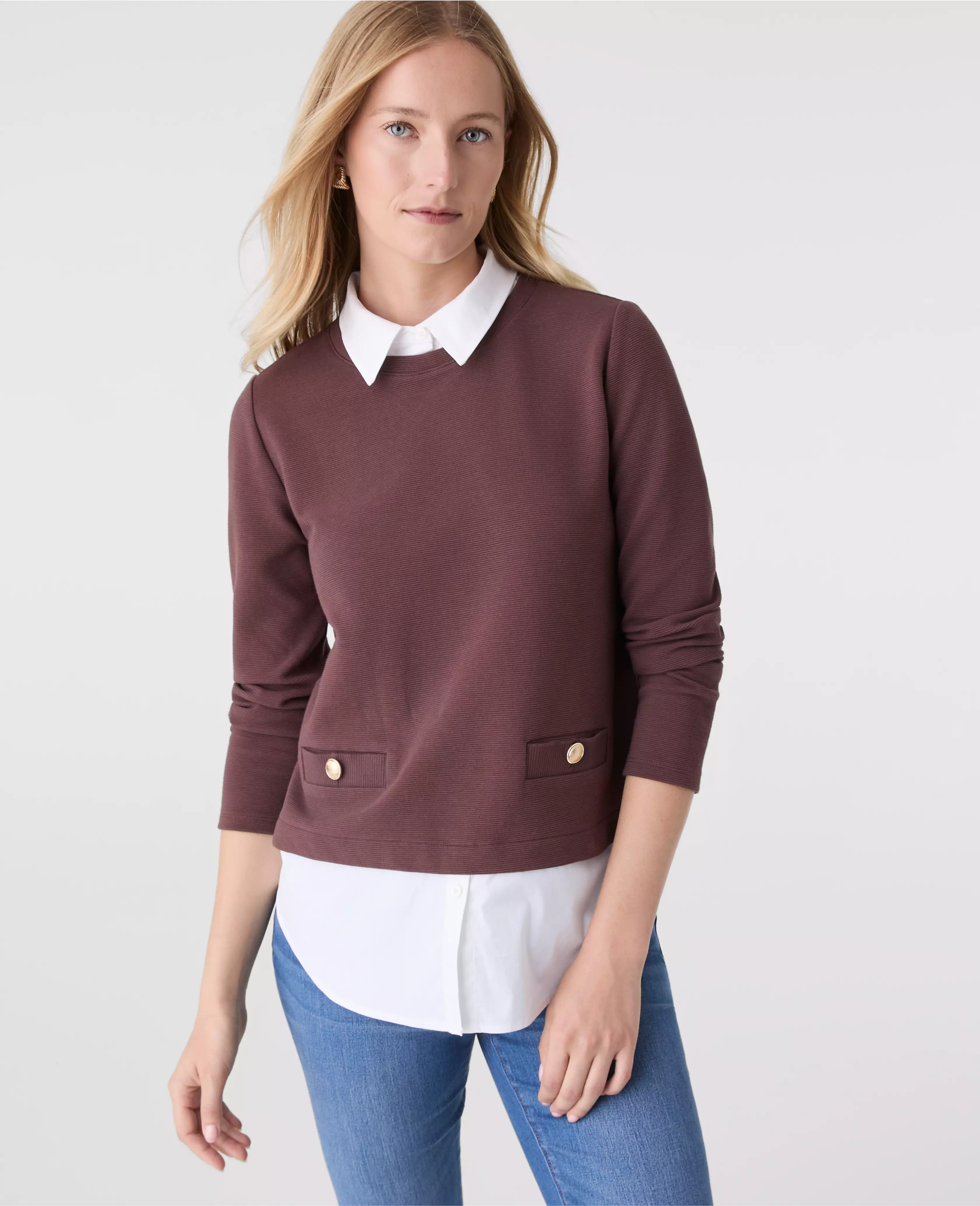 Layered Mixed Media Top | Ann Taylor