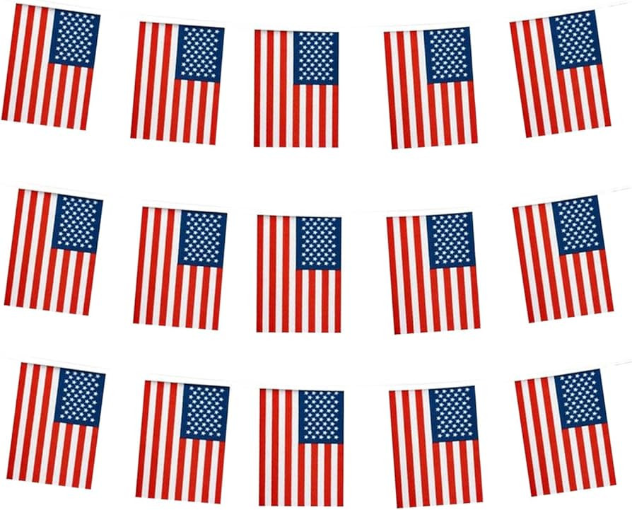American Flag Banner, Small American Flag Mini USA Flags, Used for Party School Sports Events Pat... | Amazon (US)
