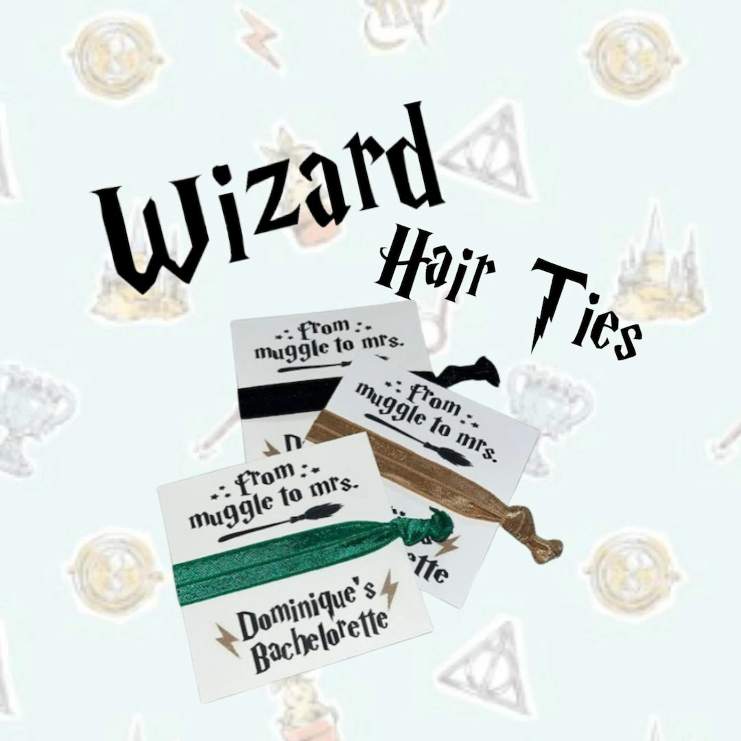 Bachelorette Party, Wizard Theme, Wizard Hair Ties, Bachelorette Hair Ties, Wizard Theme Bachelor... | Etsy (US)