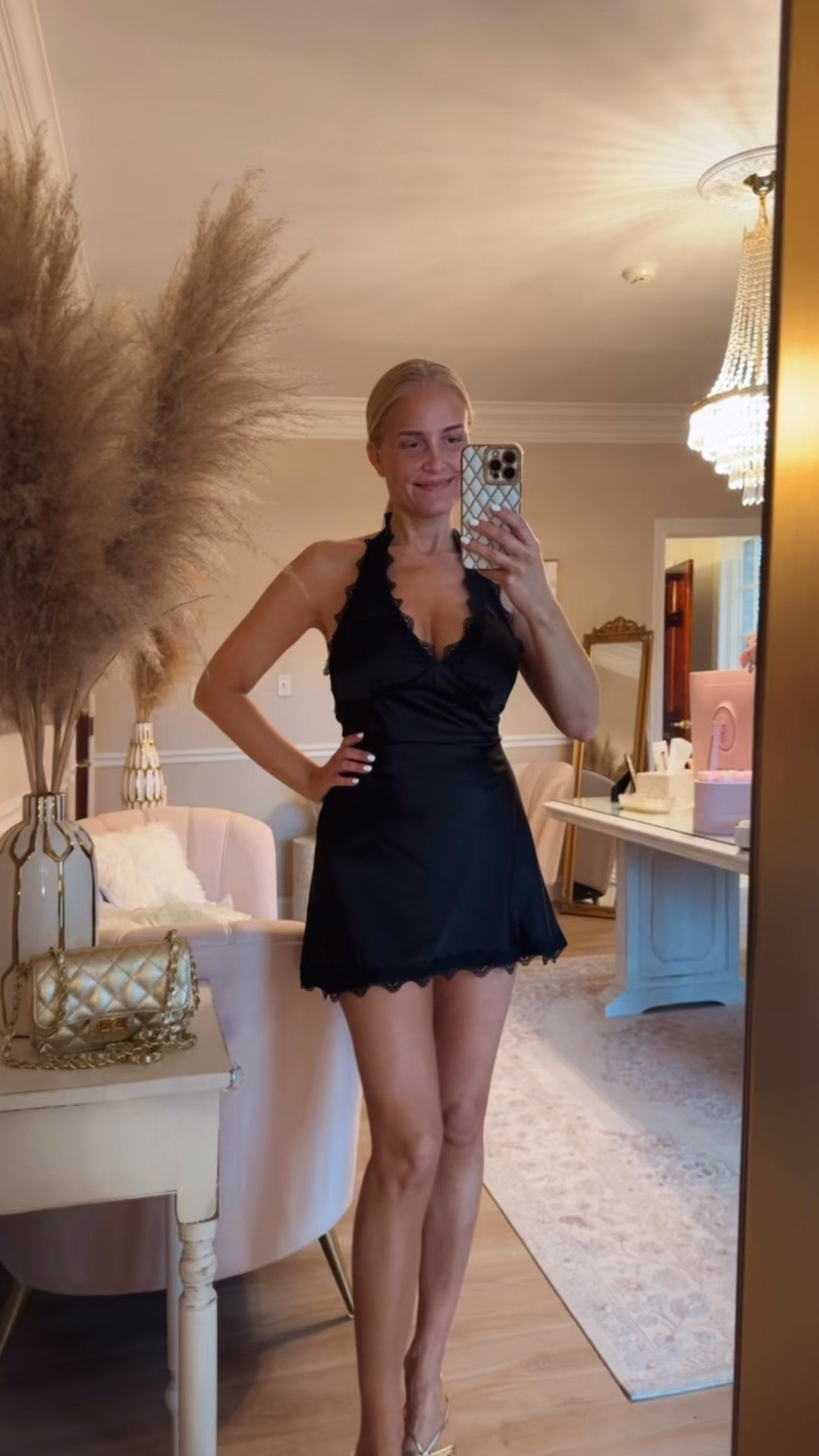 This black satin dress is a very lightweight fabric but I love it. So flattering and cute! 

#LTKootd #LTKgrwm #LTKdayinmylife