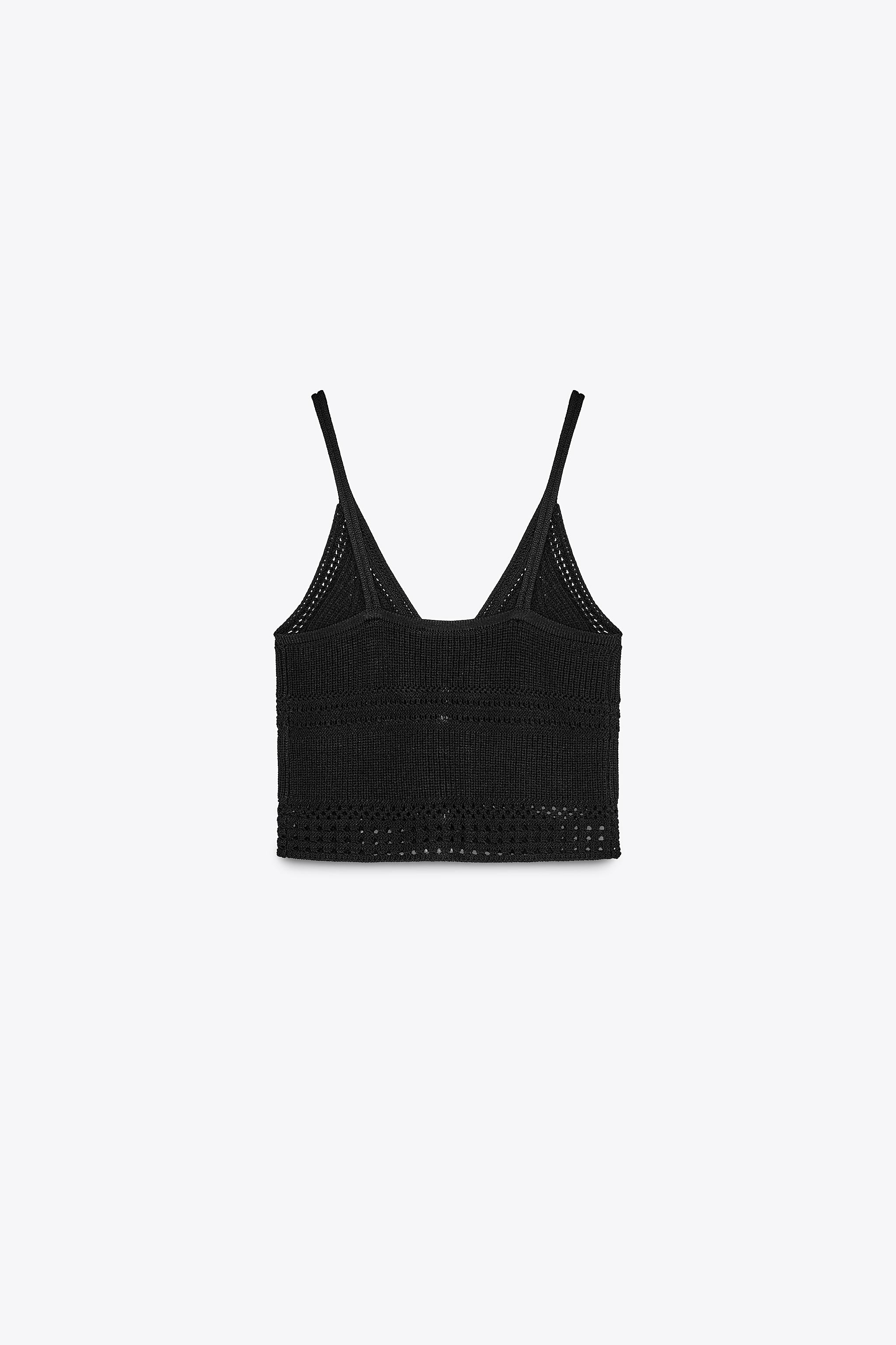 STRAPPY KNIT CROP TOP | Zara US