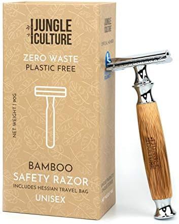 Jungle Culture Bamboo Safety Razor for Men & Women | Premium Eco Friendly Razor & Travel Bag | Fi... | Amazon (US)