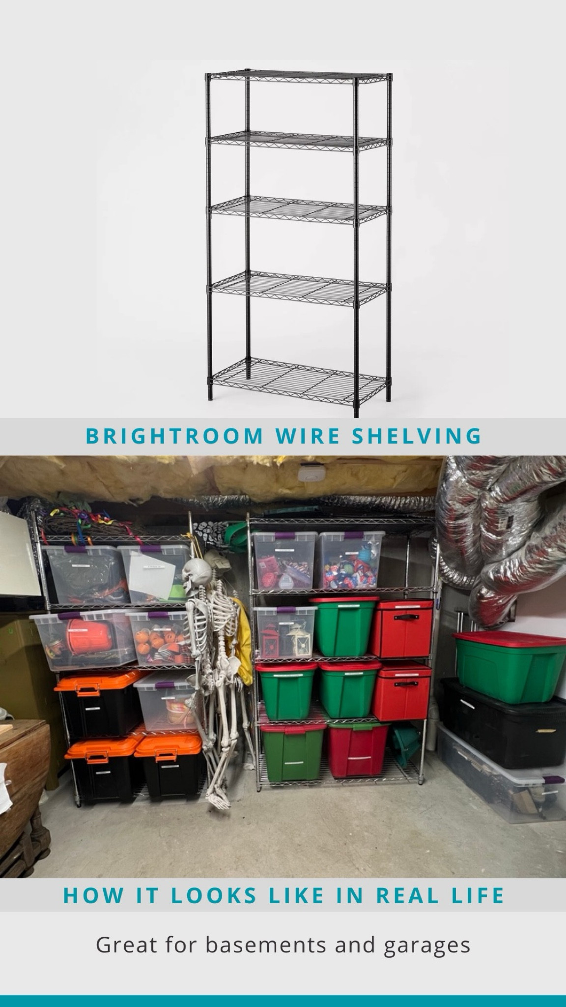 The Brighton wire shelving is one of the most affordable out there. And easy to assemble! Perfect for storage in garage and basements.

#LTKFindsUnder50