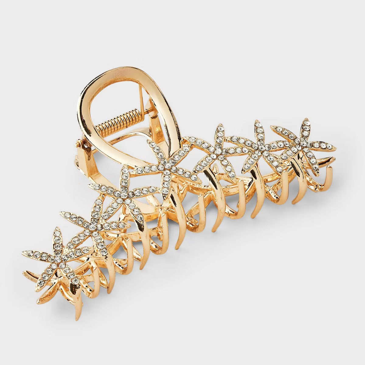 Metal Rhinestone Starfish Claw Hair Clip - Wild Fable™ Gold | Target