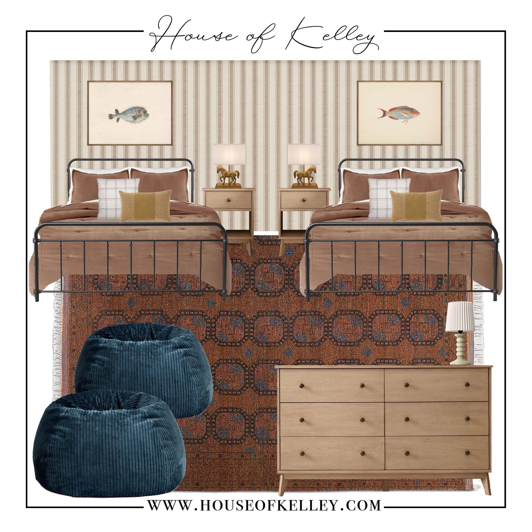 Teen boy bedroom, teenager, teenage boy bedroom, big boy bedroom refresh, boy neutral bedroom, double beds, sibling shared room, room for brothers, black bed, iron bed frame, wood nightstand, bedside lamp, nightstand lamp, gray lamp, basketball hoop, pottery barn teen, brown bedding, wood dresser drawers, interior design, teenage bedding, Wayfair furniture, bedroom furniture, brown rug, brown room, boy rug, boy throw pillows, brown pillows, plaid pillow, gold lumbar pillow, fish artwork, Etsy painting, fish art.

#LTKKids #LTKHome #LTKFamily