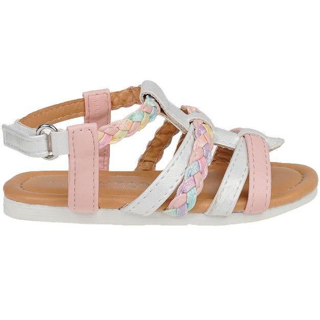 Rampage Toddler Girl's Strappy Ankle Strap Fashion Sandals/Flats with Braided Straps | Target