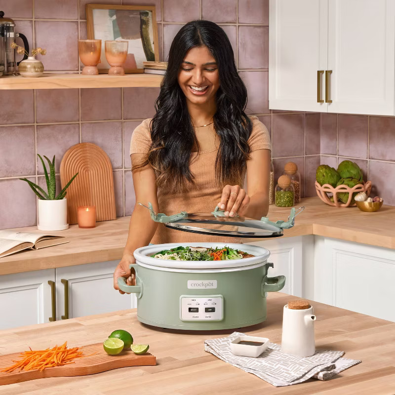 Crock Pot 6qt Cook and Carry Programmable Slow Cooker - Sage | Target