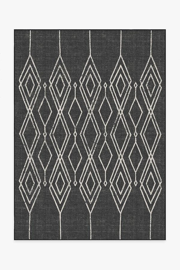 Outdoor Gemma Lattice Black Rug | Ruggable