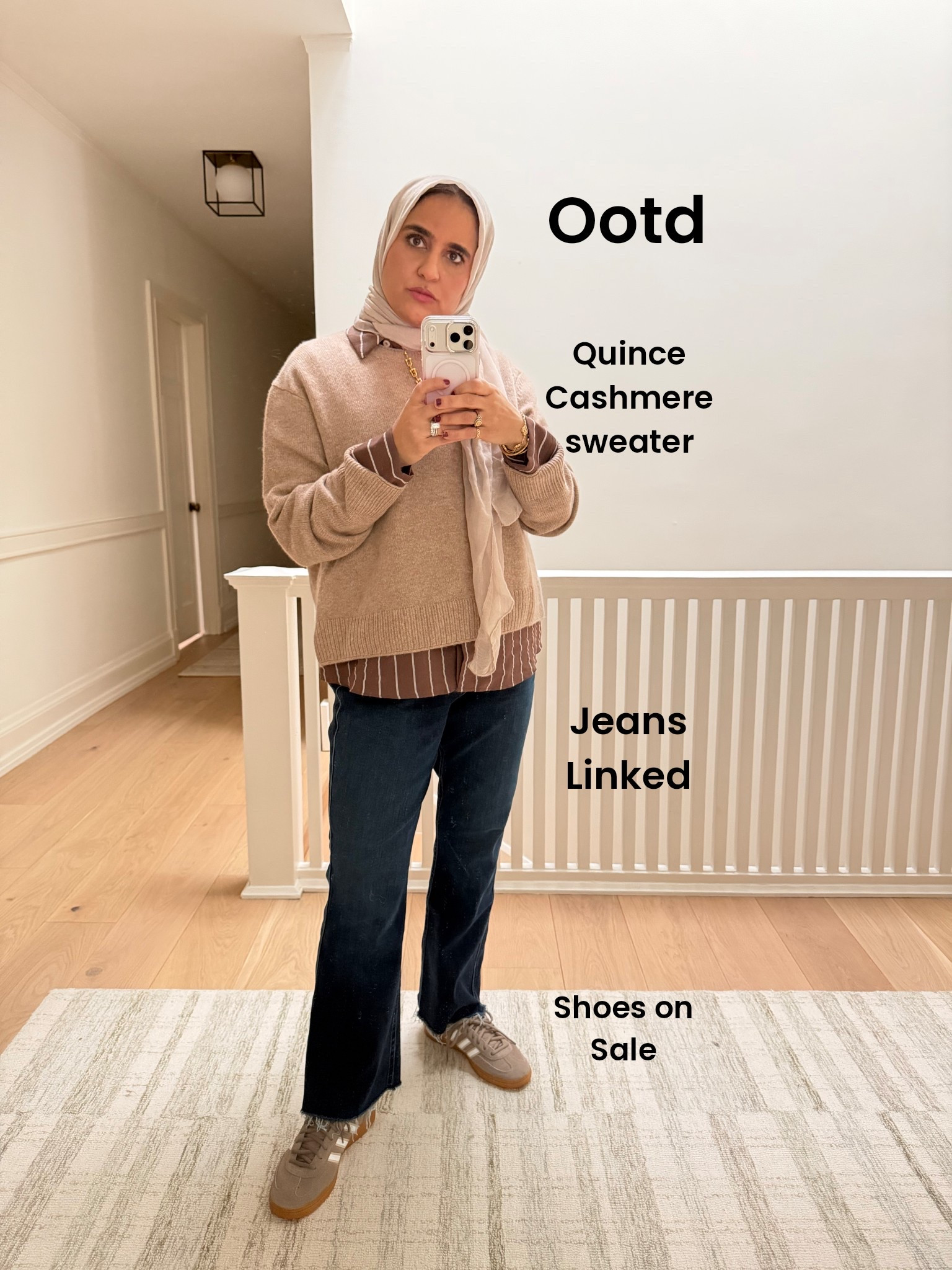 Quince cashmere sweater, flattering jeans, shoes on sale #LTKCyberWeek 

#LTKootd #LTKGiftGuide