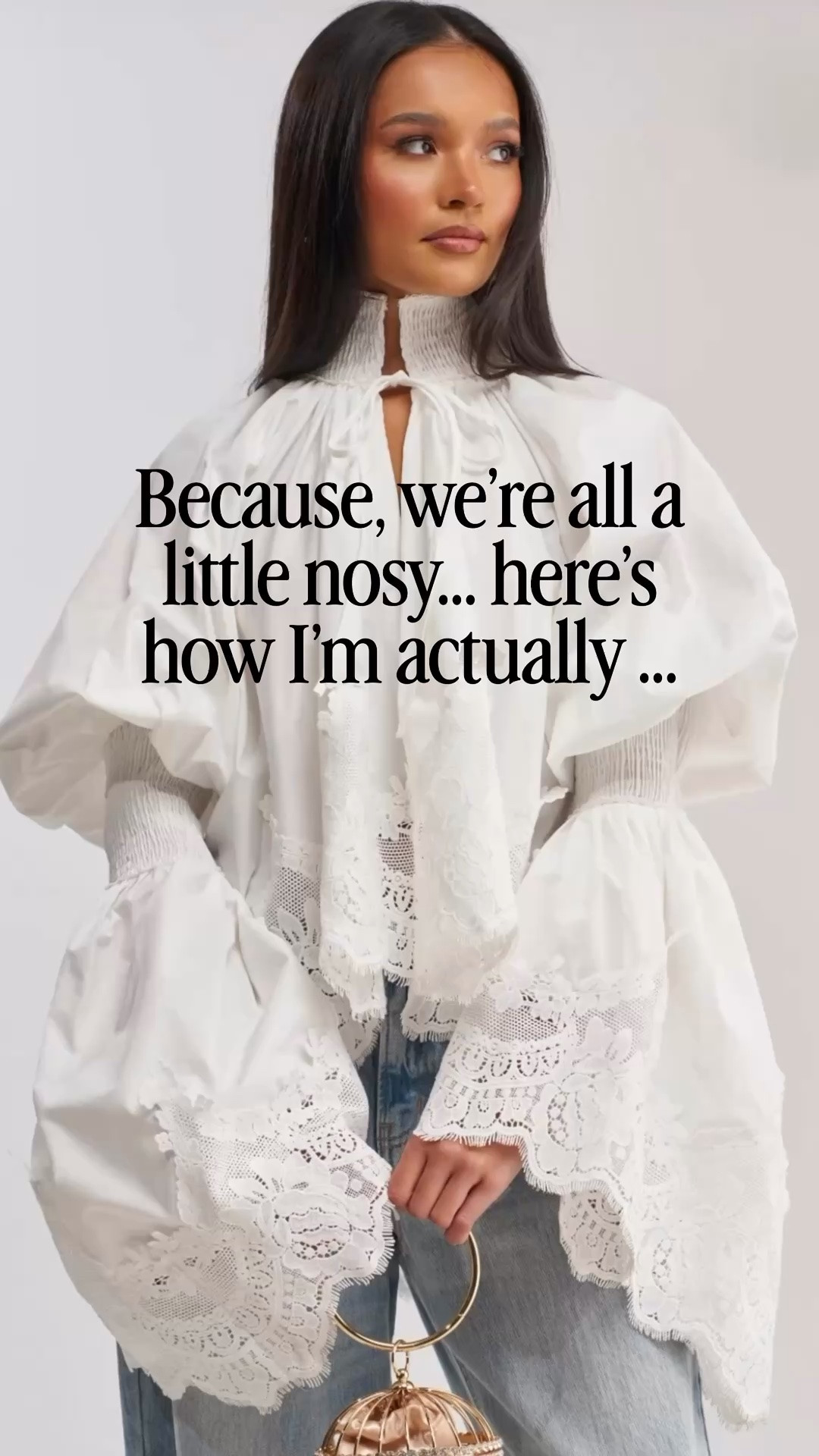Found the PERFECT Zimmermann dupe and I’m obsessed 🤍 This oversized lace bishop-sleeve blouse gives major Zimmermann energy (balloon sleeves, scalloped lace trim, smocked cuffs — all of it) for a fraction of the price. Styled it with baggy denim + a statement bag for that “quiet luxury meets old money” moment.
Save this for your next luxury-on-a-budget outfit 📌 
#ZimmermannDupe
#DesignerDupes #viralfashion #fashion #ugc
