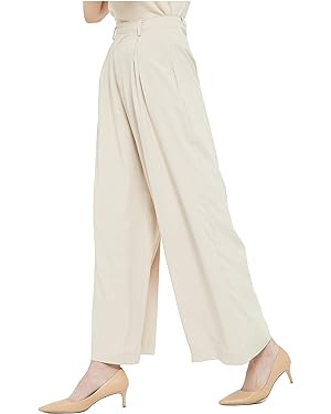 Tronjori Women High Waist Casual Wide Leg Long Palazzo Pants Trousers Regular Size | Amazon (US)