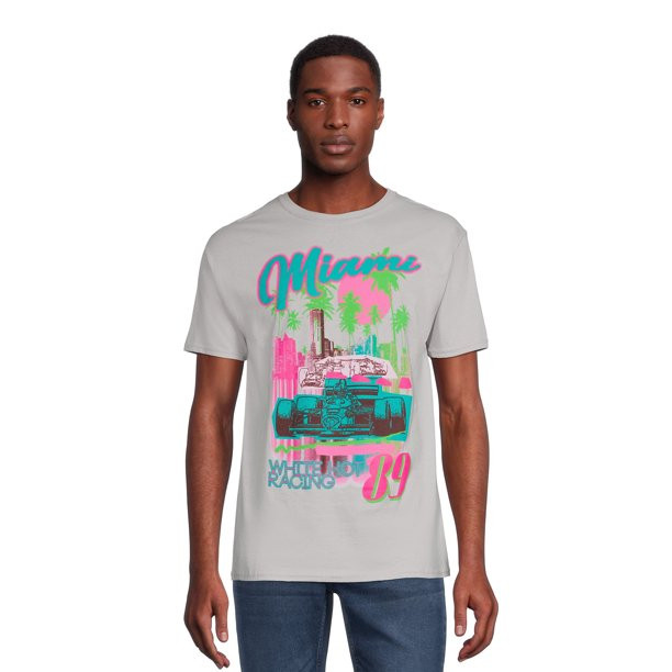 Motor Sports Men's Miami Racing Graphic Tee with Short Sleeves, Sizes S-XL | Walmart (US)