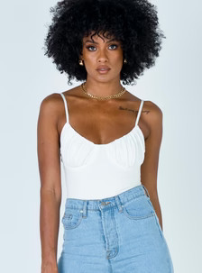 Levey Bodysuit White | Princess Polly US