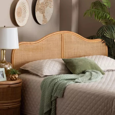 bali & pari Adelita Natural Rattan Arched Queen Headboard with Rattan Frame | Belk