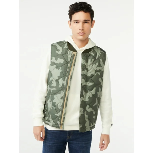 Free Assembly Men's Quilted Onion Pattern Vest - Walmart.com | Walmart (US)