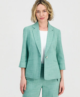 Women's 3/4-Sleeve Notch-Lapel Blazer | Macy's