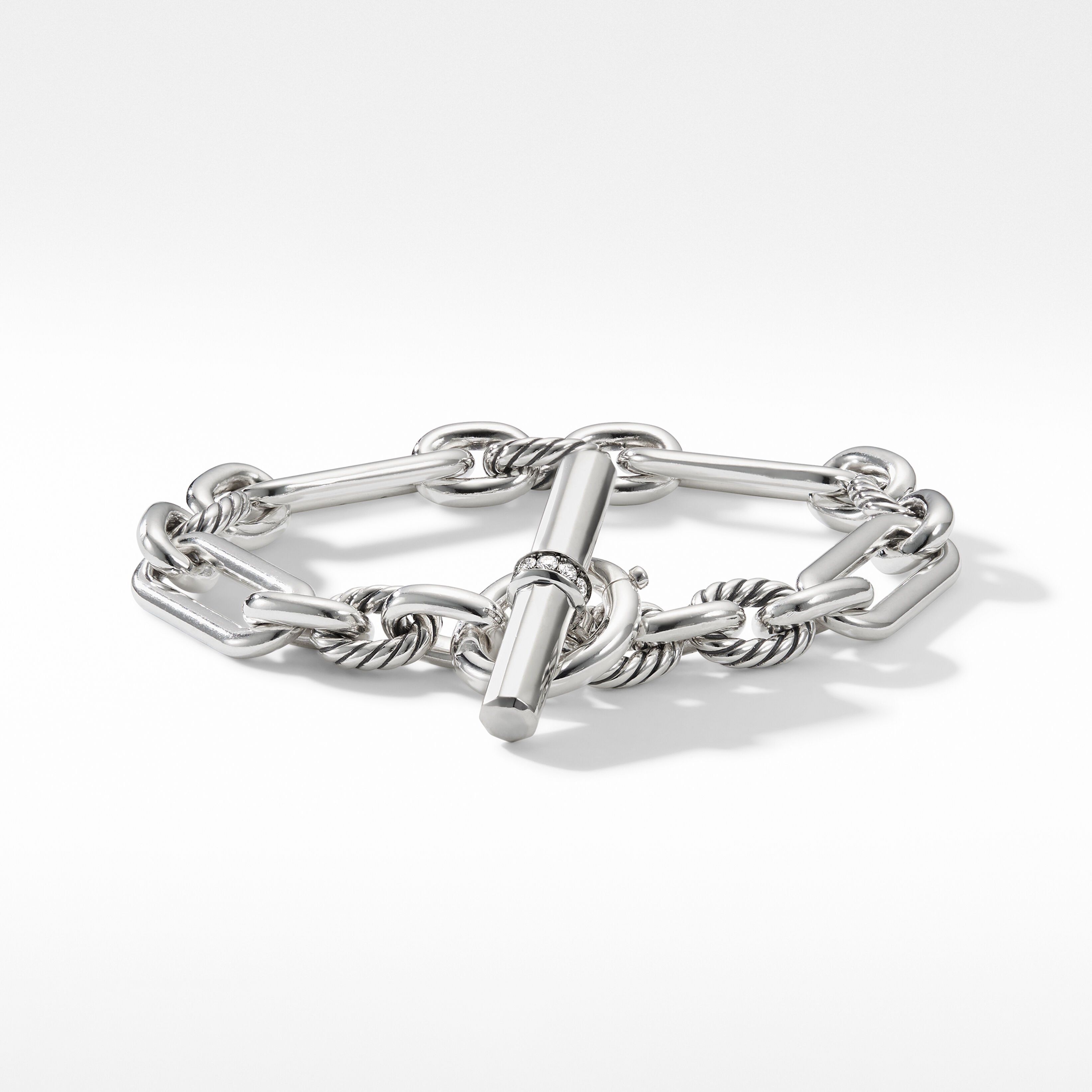 Lexington Chain Bracelet in Sterling Silver with Pavé Diamonds | David Yurman