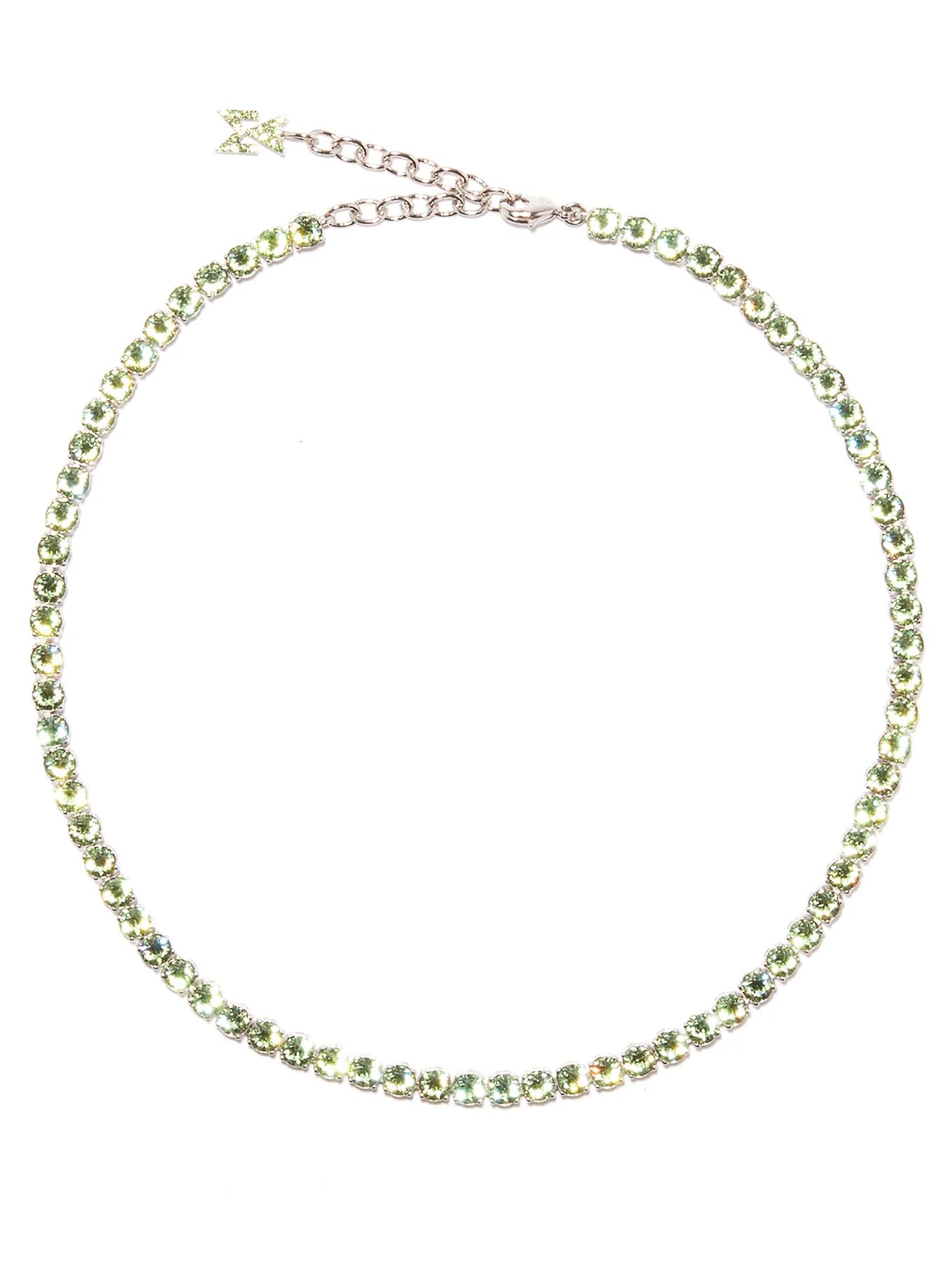 Tennis crystal-embellished necklace | Amina Muaddi | Matches (UK)
