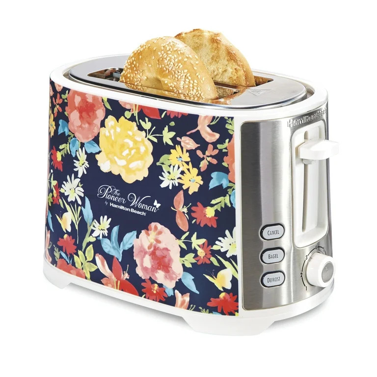 The Pioneer Woman Fiona Floral Extra-Wide Slot 2-Slice Toaster | Walmart (US)