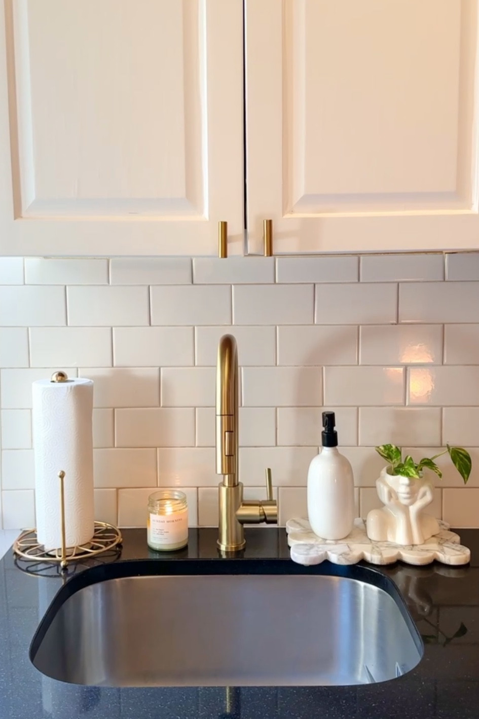 Kitchen faucet - renter friendly upgrades. #kitchendecor 

#LTKhome #LTKCyberWeek #LTKsalealert