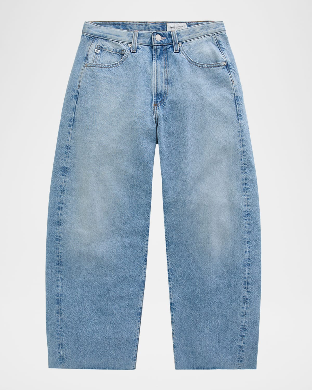 Hattie Cropped Comfort Stretch Barrel Jeans | Neiman Marcus