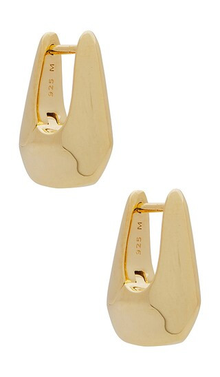 X Lucy Williams Acro Small Hoops in Gold | Revolve Clothing (Global)