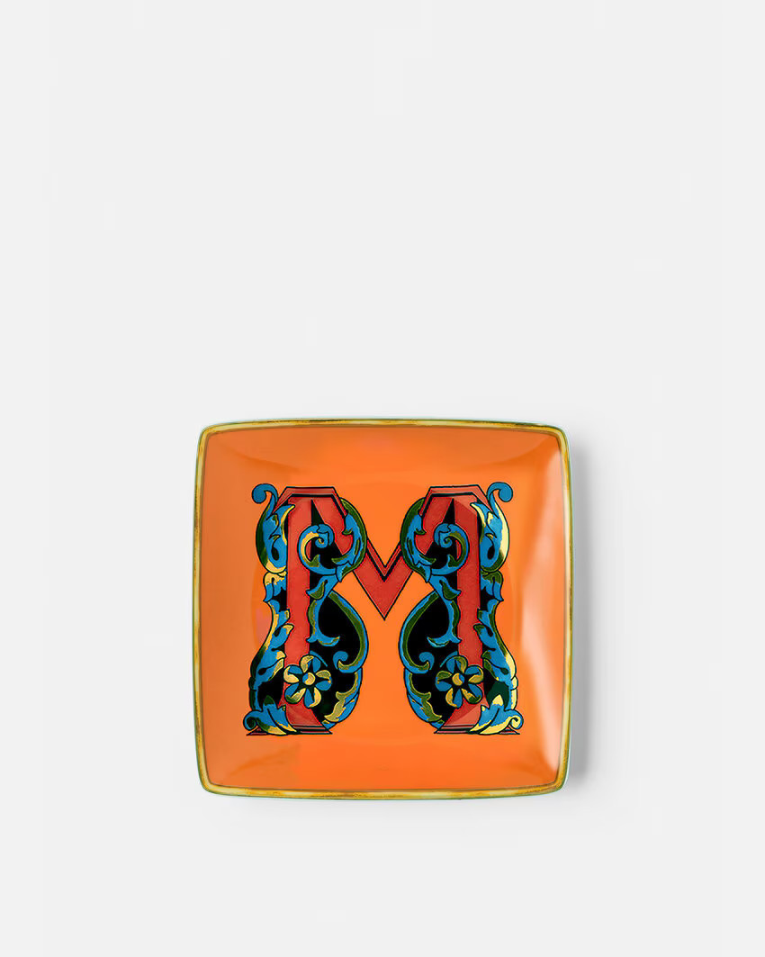 Versace Alphabet Square Plate M 4.5" | Versace (US)
