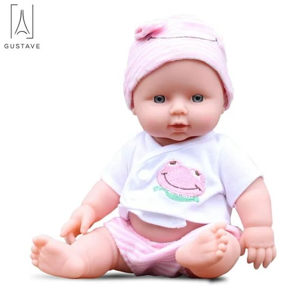 GustaveDesign 12" Silicone Vinyl Reborn Baby Girl Doll Handmade Baby Toddler Dolly Toy Gift "Pink... | Walmart (US)