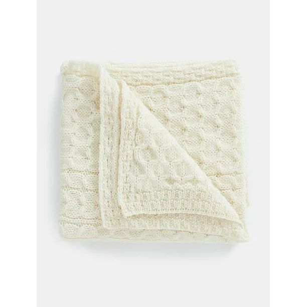 Irish Aran Honeycomb Cable Knitted Throw 100% Wool Soft Blanket 65" x 40" Made in Ireland by Aran... | Walmart (US)