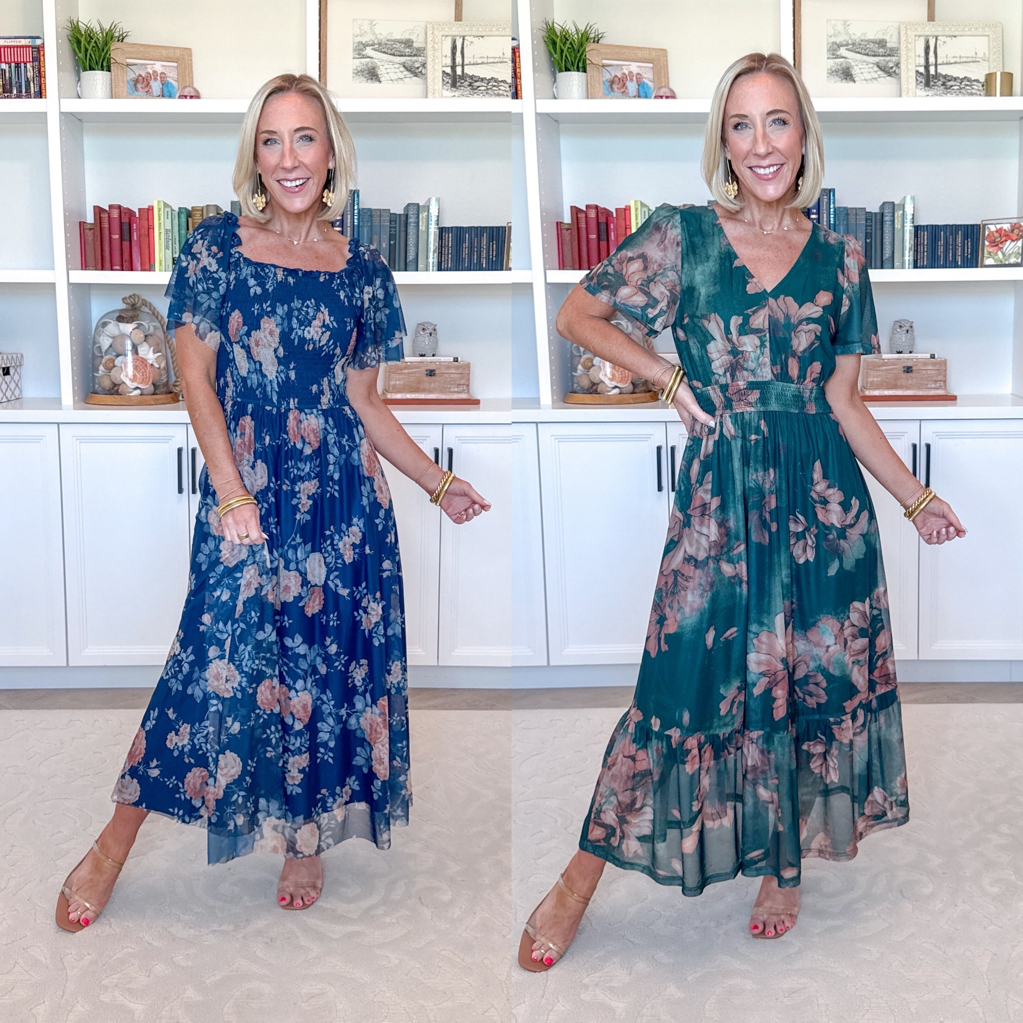 Amazon - special occasion dresses. 1. Floral Square Neck Mesh Smocked Short Sleeve Maxi Dress - size small. 12 colors. 2. Floral V Neck Short Sleeve Maxi Dress - size small. 10 colors. 

 

#LTKWedding #LTKSeasonal #LTKOver40