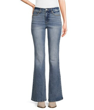 Charmed High-Rise Flare-Leg Jeans | Dillard's