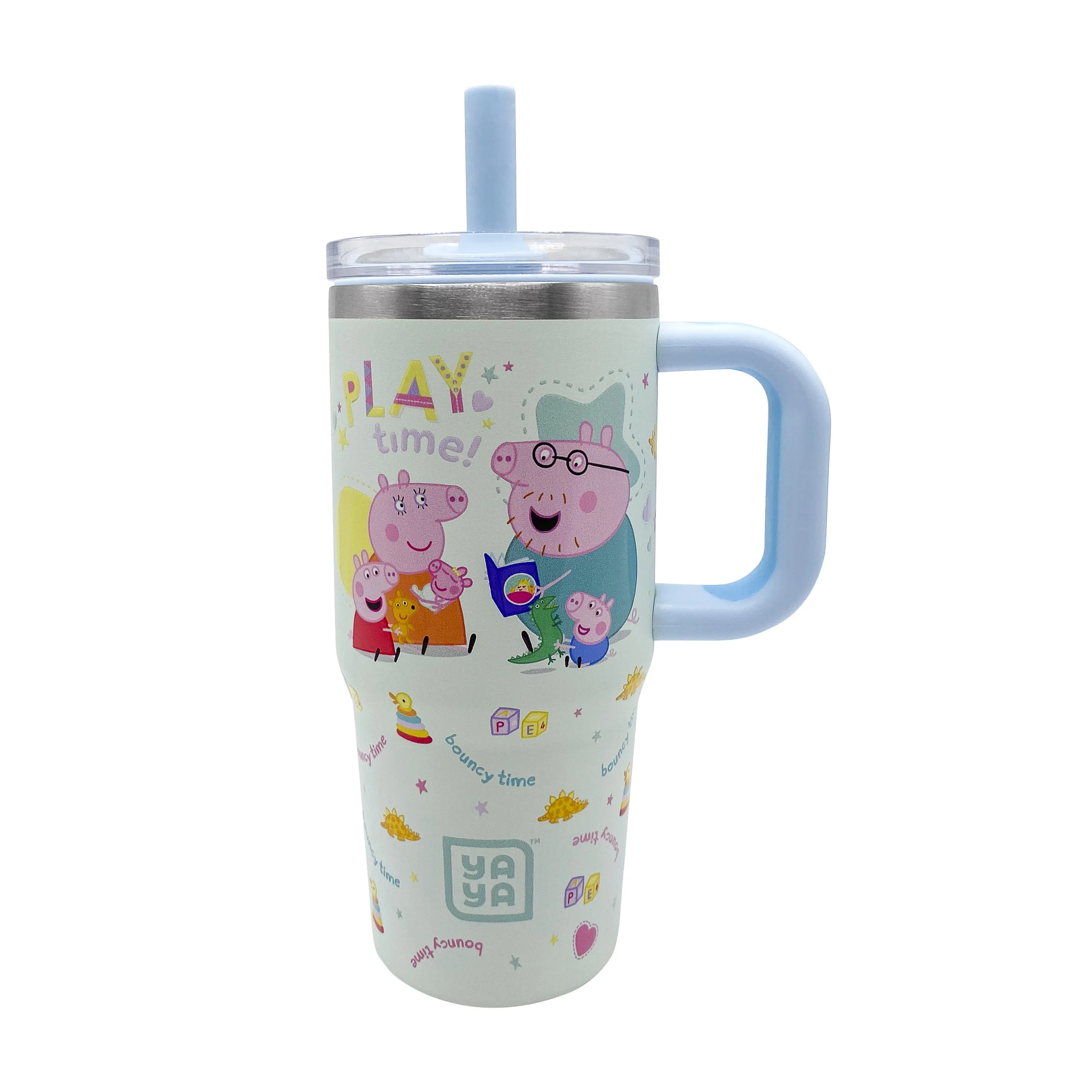 YAYA My First Travel Tumbler for Toddlers 3+ with Reusable Straw and Spill-Safe Lid, 12oz, Peppa ... | Walmart (US)