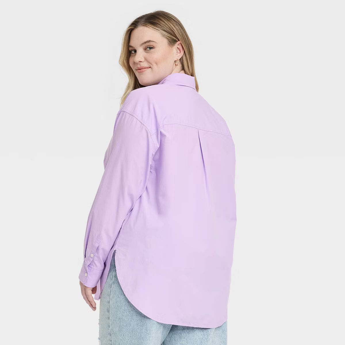 Women's Oversized Long Sleeve Collared Button-Down Shirt - Universal Thread™ | Target