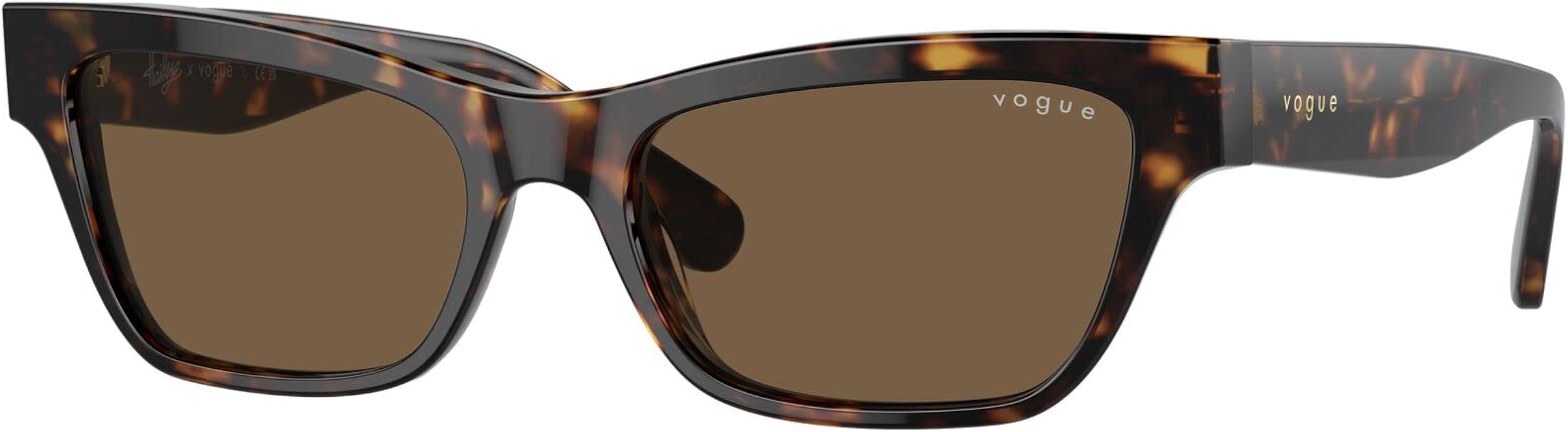 Vogue Eyewear Women's X Hailey Bieber Collection Vo5514s Rectangular Sunglasses | Amazon (US)