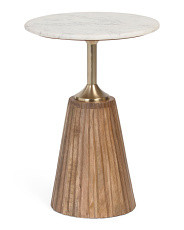 18in Side Table With Marble Top | Global Home | Marshalls | Marshalls