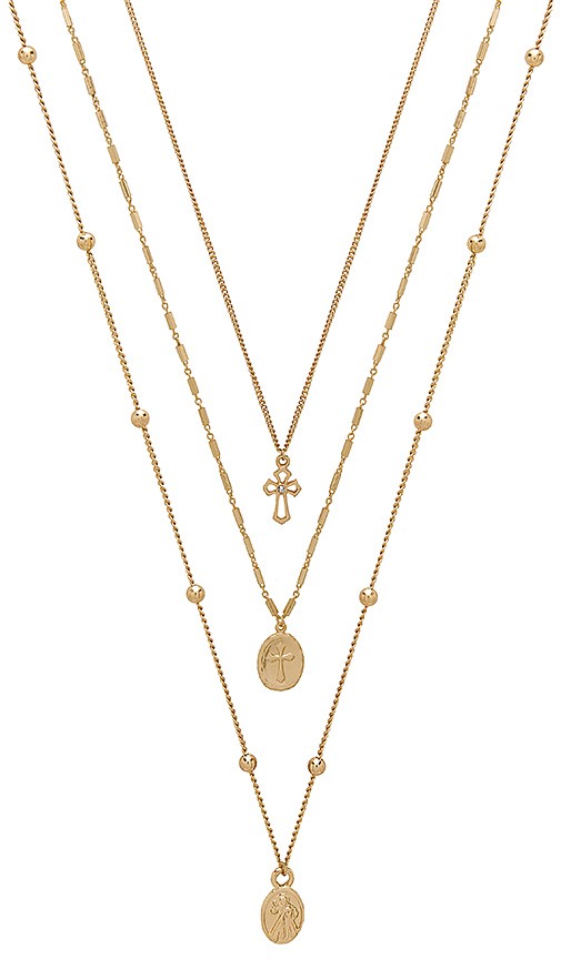 Ettika Single Charmer Necklace Set in Gold | Revolve Clothing (Global)