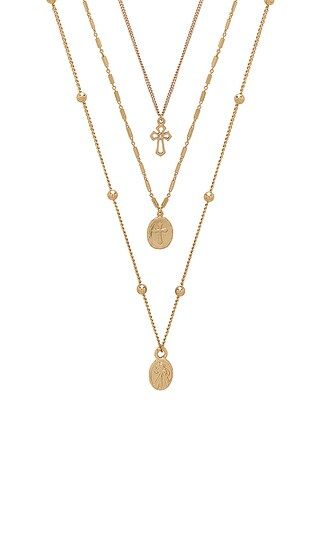 Ettika Single Charmer Necklace Set in Gold | Revolve Clothing (Global)