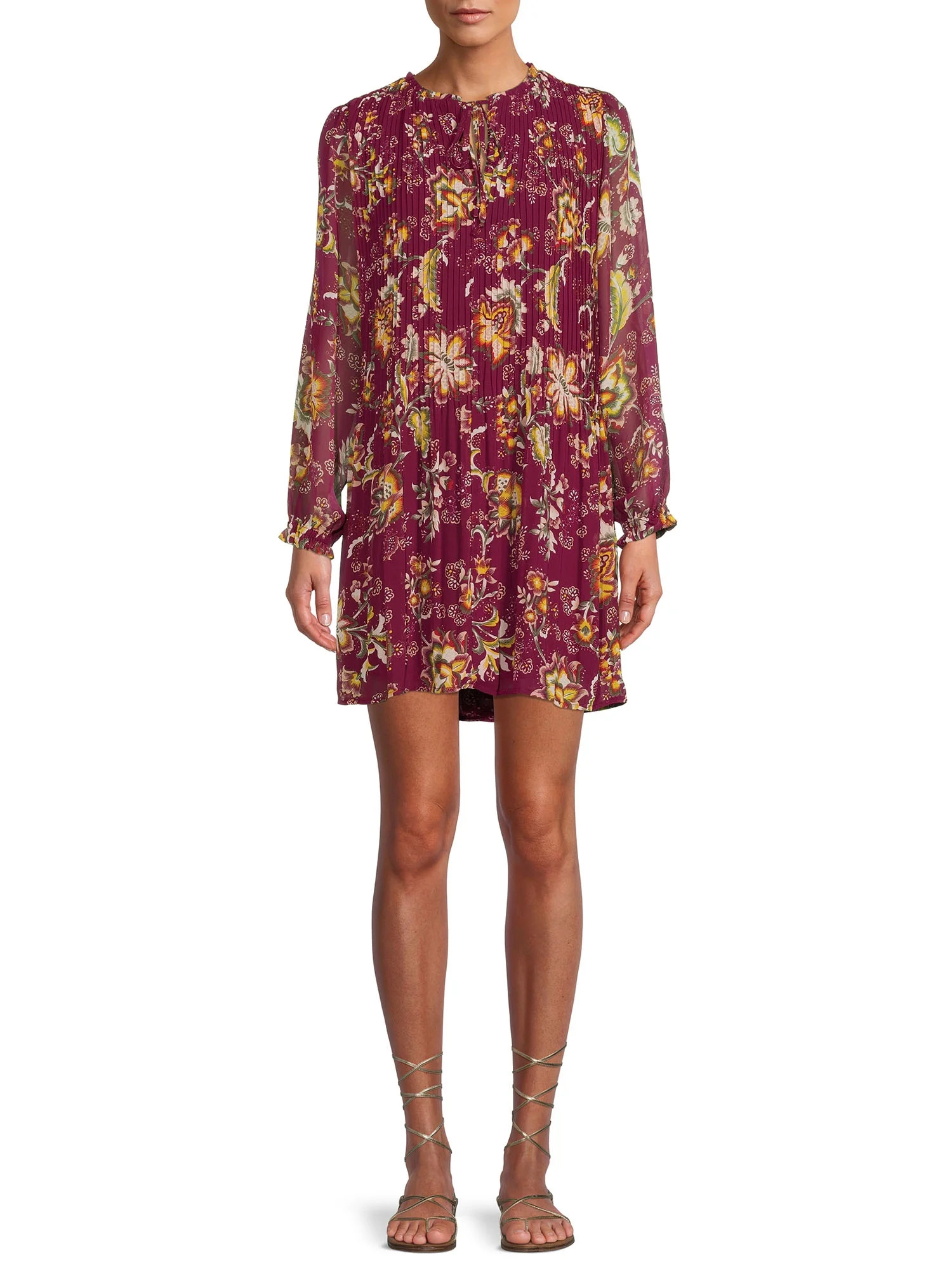 Time and Tru Women’s Pleated Babydoll Dress | Walmart (US)