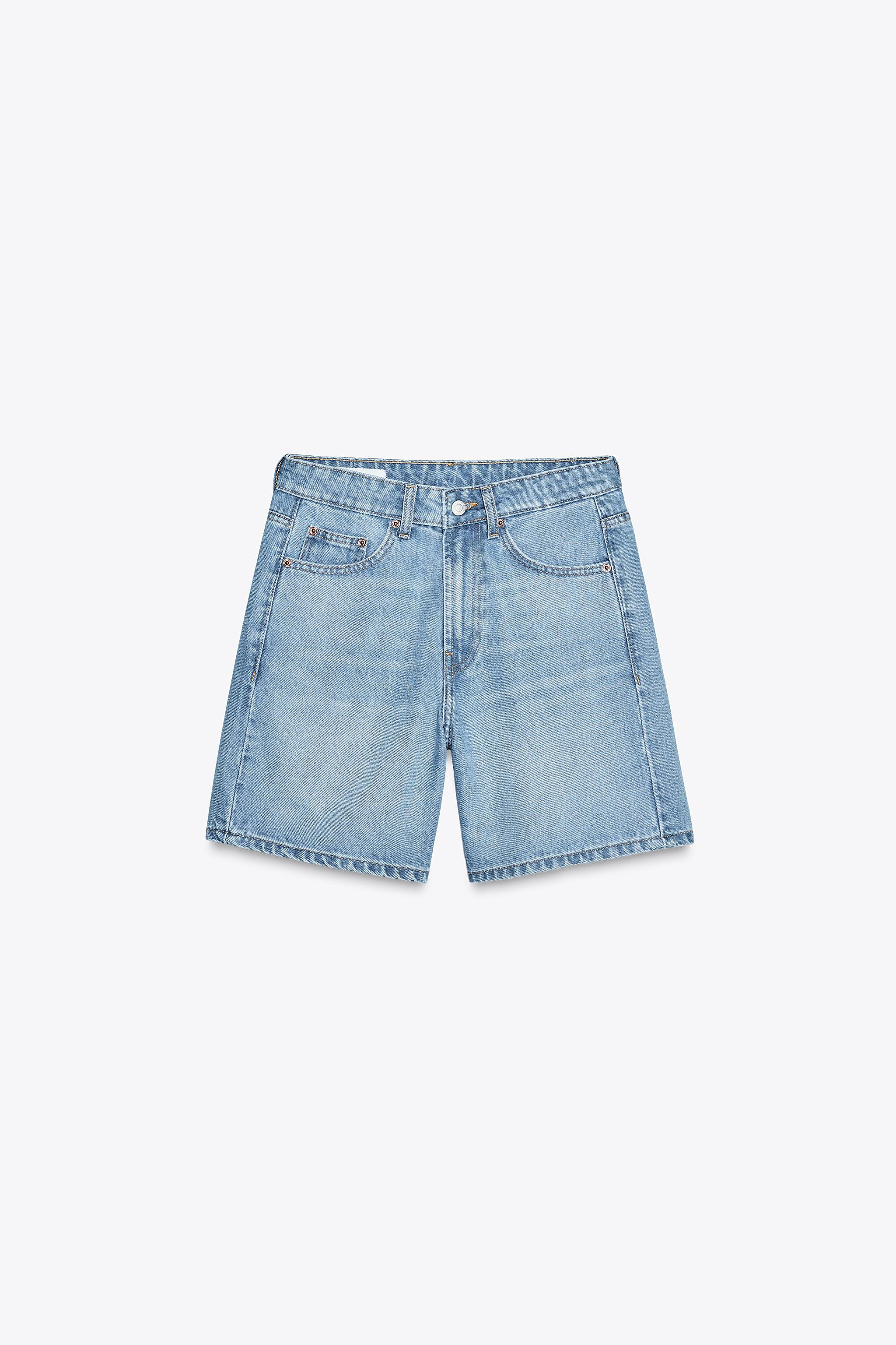 MID WAIST - REGULARShorts with a mid waist with five pockets and belt loops. Front zip and metal ... | Zara US