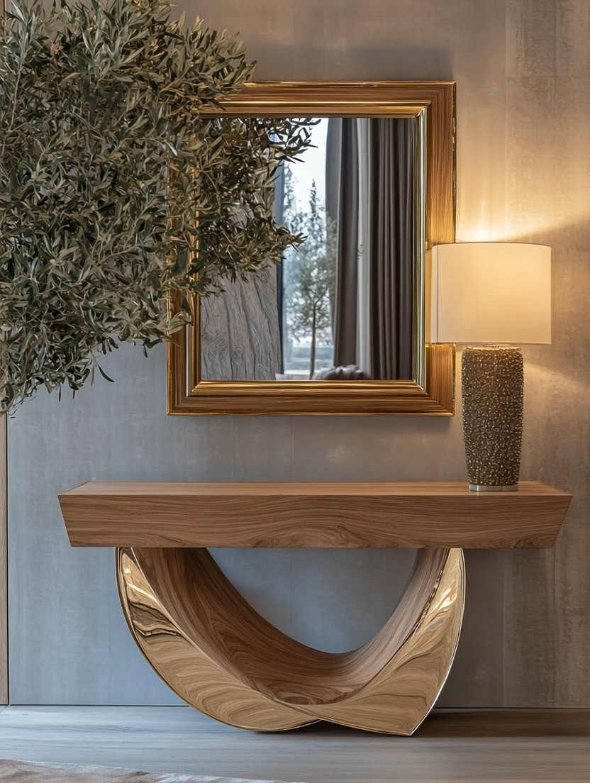 Instantly elevate your console table by styling it with a clean, rectangular mirror and a sculptural olive tree. The combination of a simple framed mirror, warm wood tones, and organic greenery creates a look that feels modern, timeless, and effortlessly refined. This setup works beautifully in an entryway, hallway, or living space—adding depth, light, and a quiet sense of luxury without overstyling.

#ConsoleTableStyling #ModernEntryway #TimelessHomeDecor 

 #LTKHome