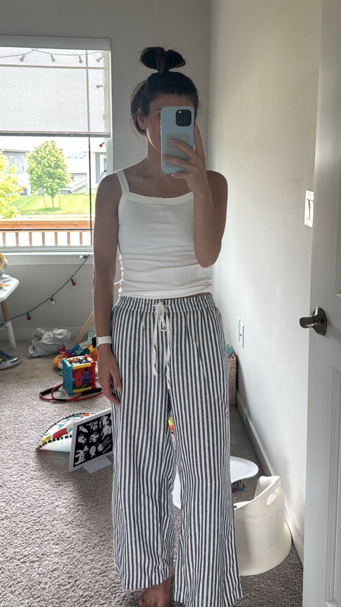 cozy pants 🥰 wearing an XS in pants and tank!

#LTKFindsUnder100 #LTKSummerEdit #LTKBump