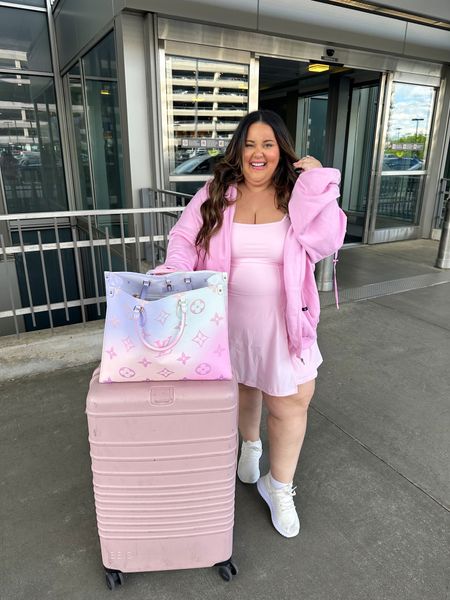 Travel day look! Headed to Orlando, so we had to start the trip off right with some bright colors!

I LOVE these pieces from Pop Flex. Some of the absolute cutest plus size activewear I’ve found. And of course, the dress has built-in shorts and a built in bra, so it’s perfect for travel day! 

I’m wearing a 2X in the dress and a 1X/2X in the sweatshirt! Super oversized fit on the sweatshirt 💗

#LTKstyletip #LTKplussize #LTKtravel