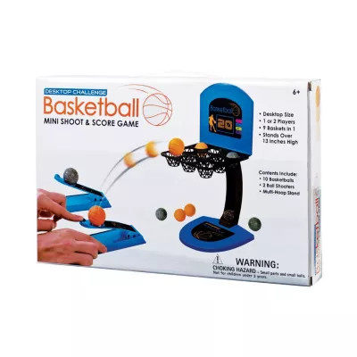 Westminster Desktop Challenge Basketball mini shoot and score game with 9 hoops and 10 mini balls