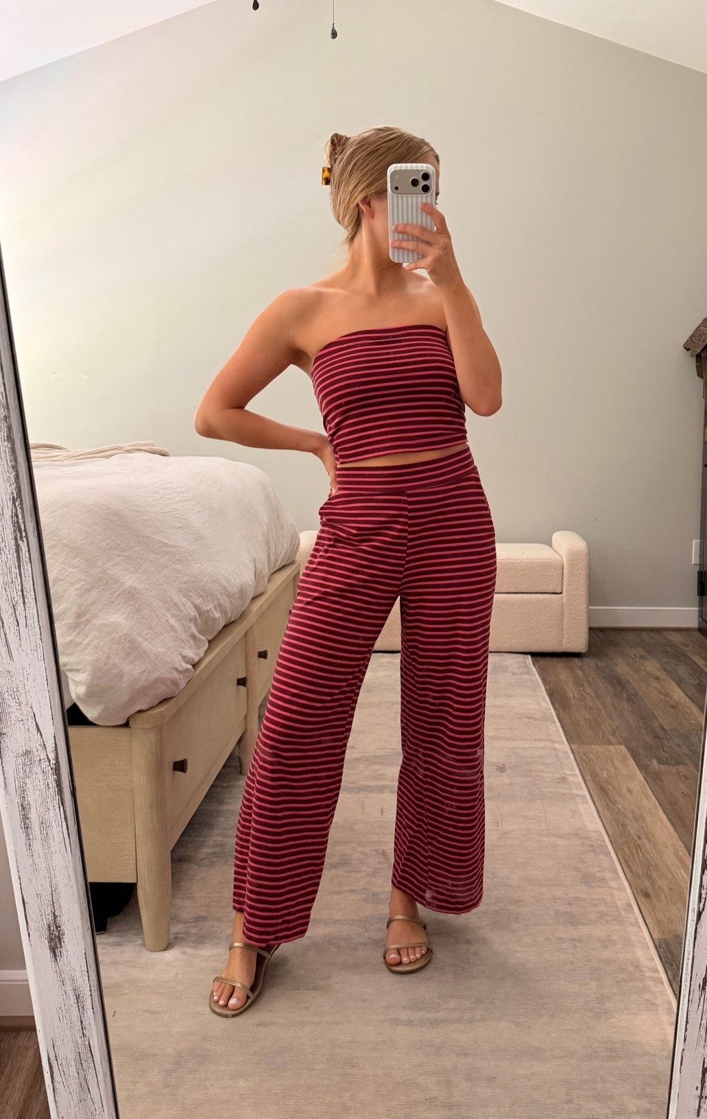 2 piece set 
Women’s set 
Mom ootd 
Striped set 
Look for less 
Comfy ootd 
WFH outfit 
Mom outfit 
Loungewear 
Amazon finds 
Summer sandals 
Gold sandals

#LTKmomlife #LTKdayinmylife #LTKootd