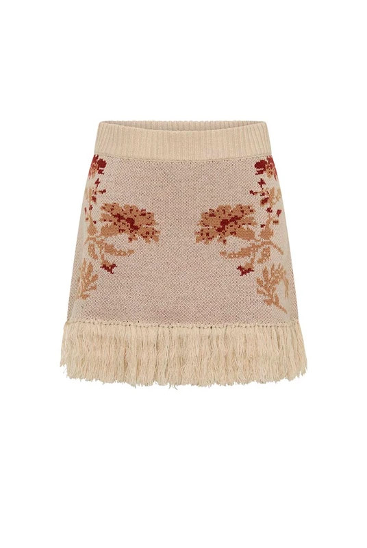 Archer Knit Mini Skirt in Buff | Bohemian Traders