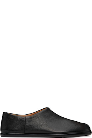 Maison Margiela - Black Tabi Babouches Loafers | SSENSE
