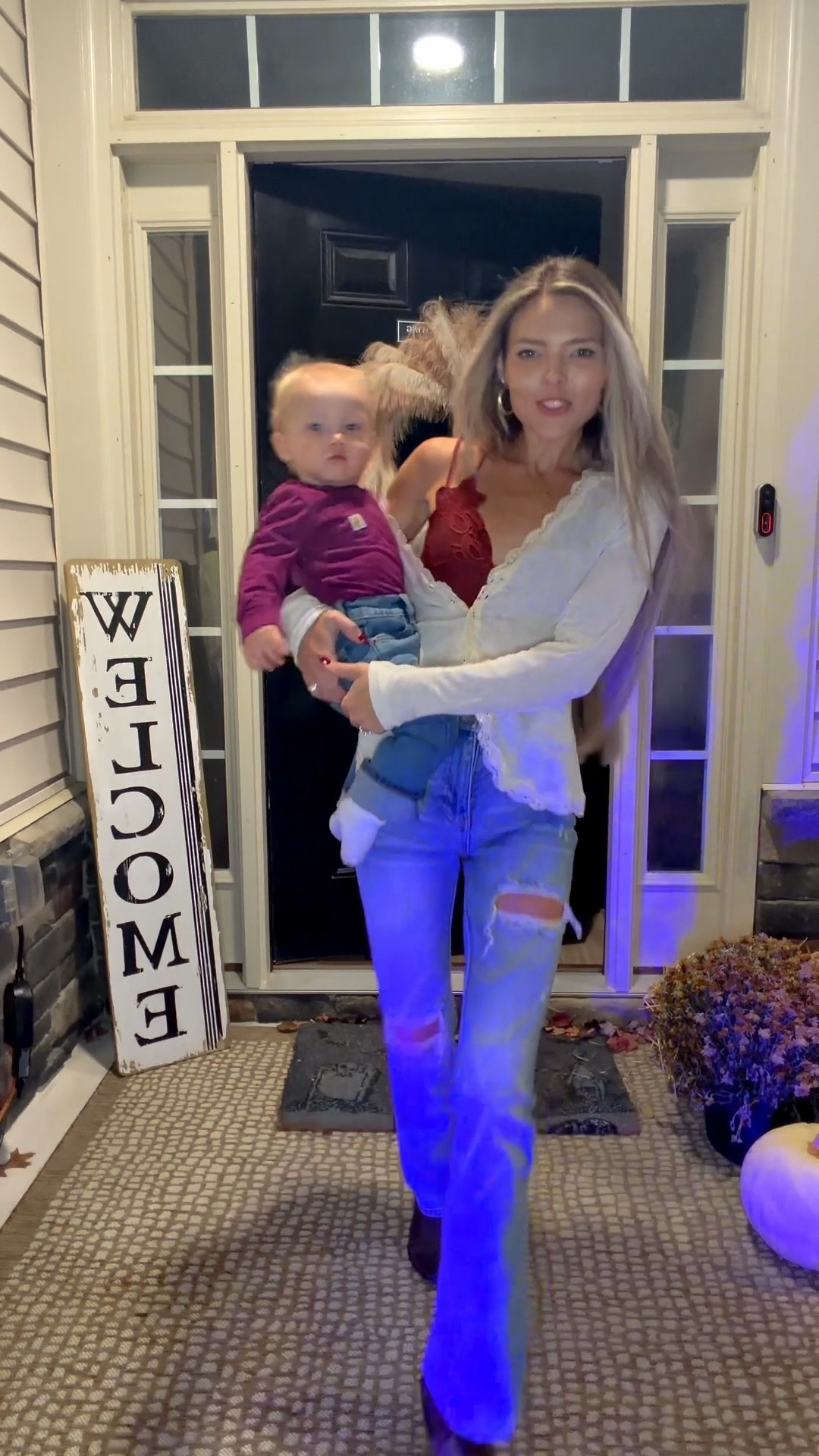 Day-to-night mom + toddler outfit inspo ✨ From casual Alo windbreaker & Lululemon leggings to a cozy Free People cardigan + maroon bralette, and his cute Levi jeans + Carhartt onesie 😍

#LTKootd #LTKmomlife #LTKBaby