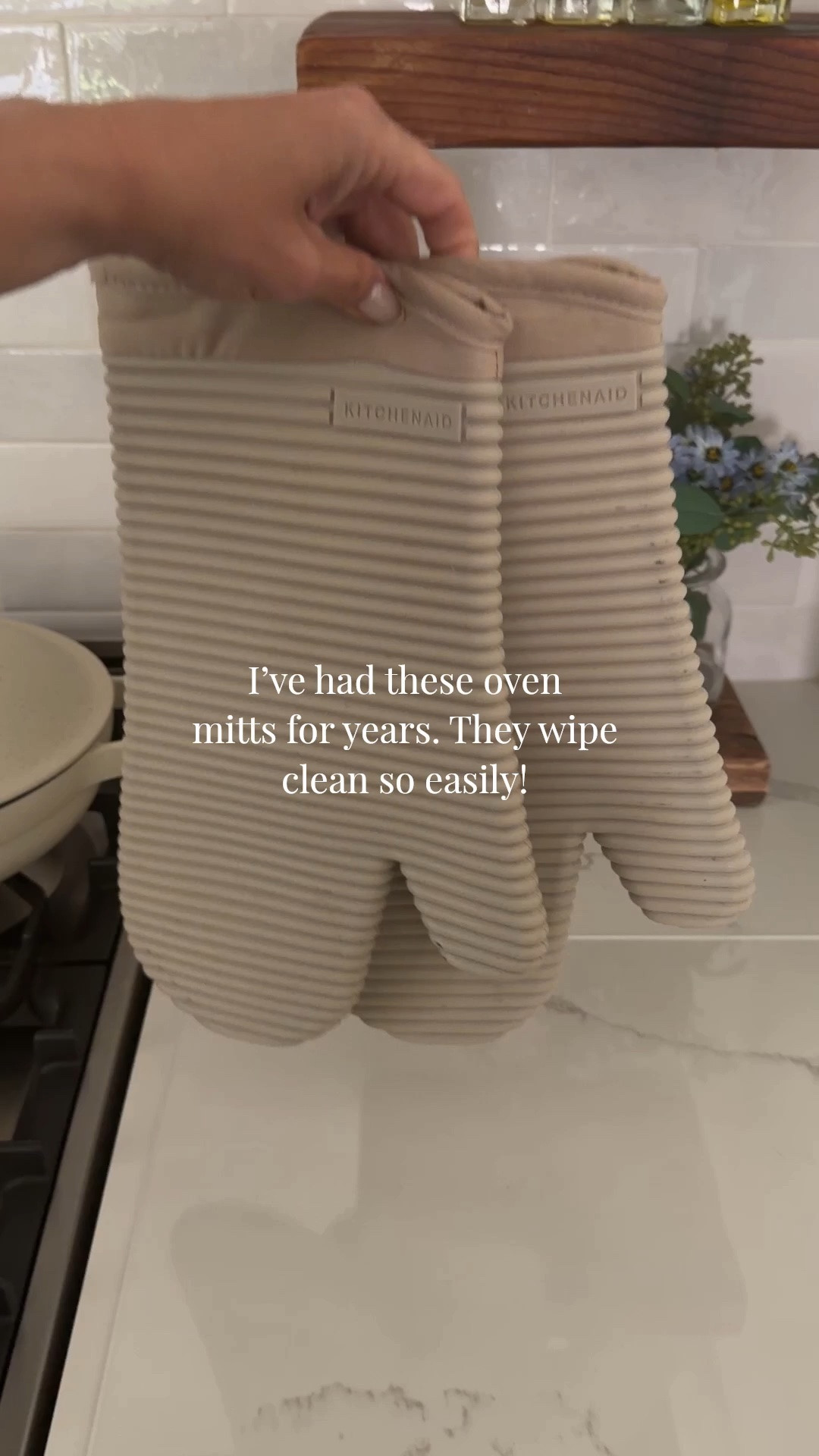 Kitchen aid silicone oven mitts currently on sale!